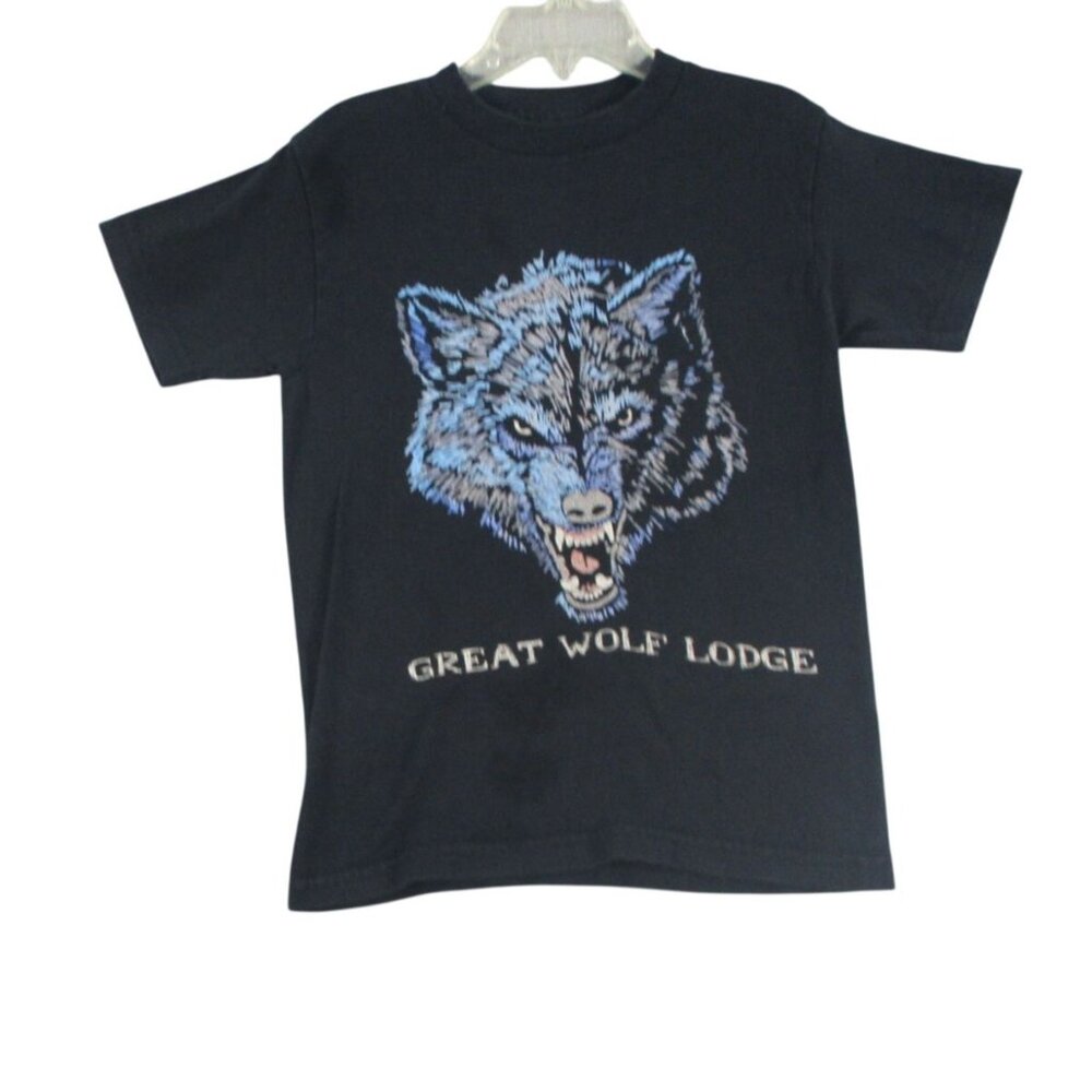 Great Wolf Lodge Black Wolf Graphic T-Shirt Short‎ Sleeve Unisex 18" W x 23" L